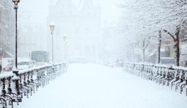 Snowfall and blizzard conditions