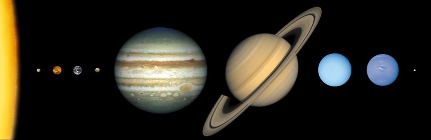 In our solar system, the rocky planets are closer to the sun, followed by the gas giants.