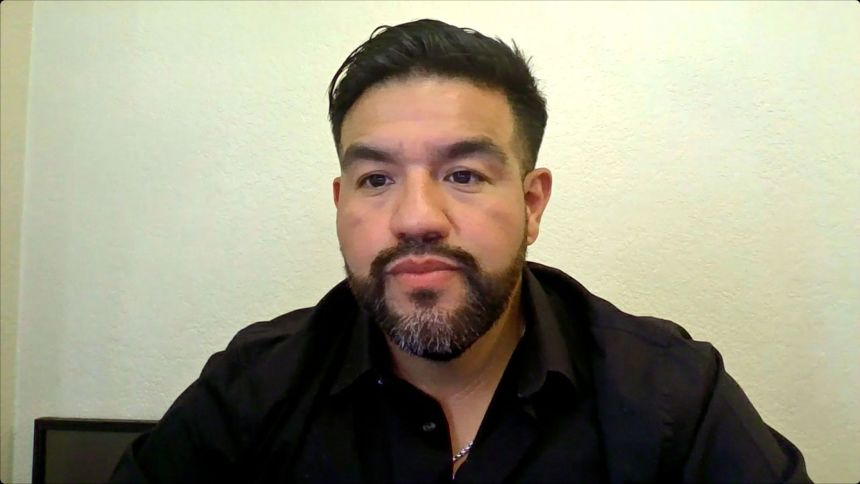 Adrian Aviles, Regina Ann Santos-Aviles' husband, appears on CNN on Wednesday, February 25.