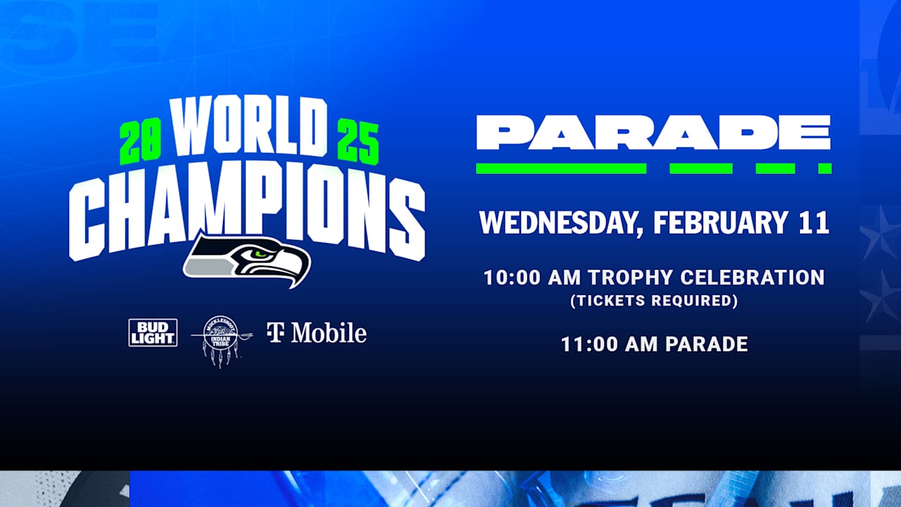 Seahawks World Champions Parade To Be Held On Wednesday, February 11 