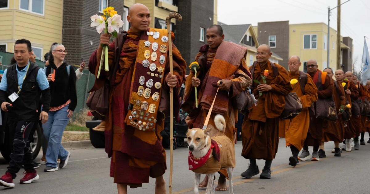 Walk for Peace Buddhist monks arrive in Fort Worth for homecoming celebration