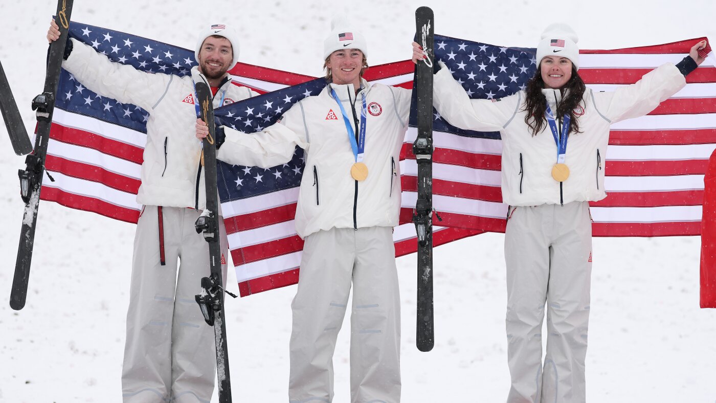 Aerial skiers win 11th gold medal for Team USA, a new Winter Olympics record for America : NPR