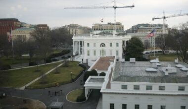 Trump’s ballroom project can continue for now, court says : NPR