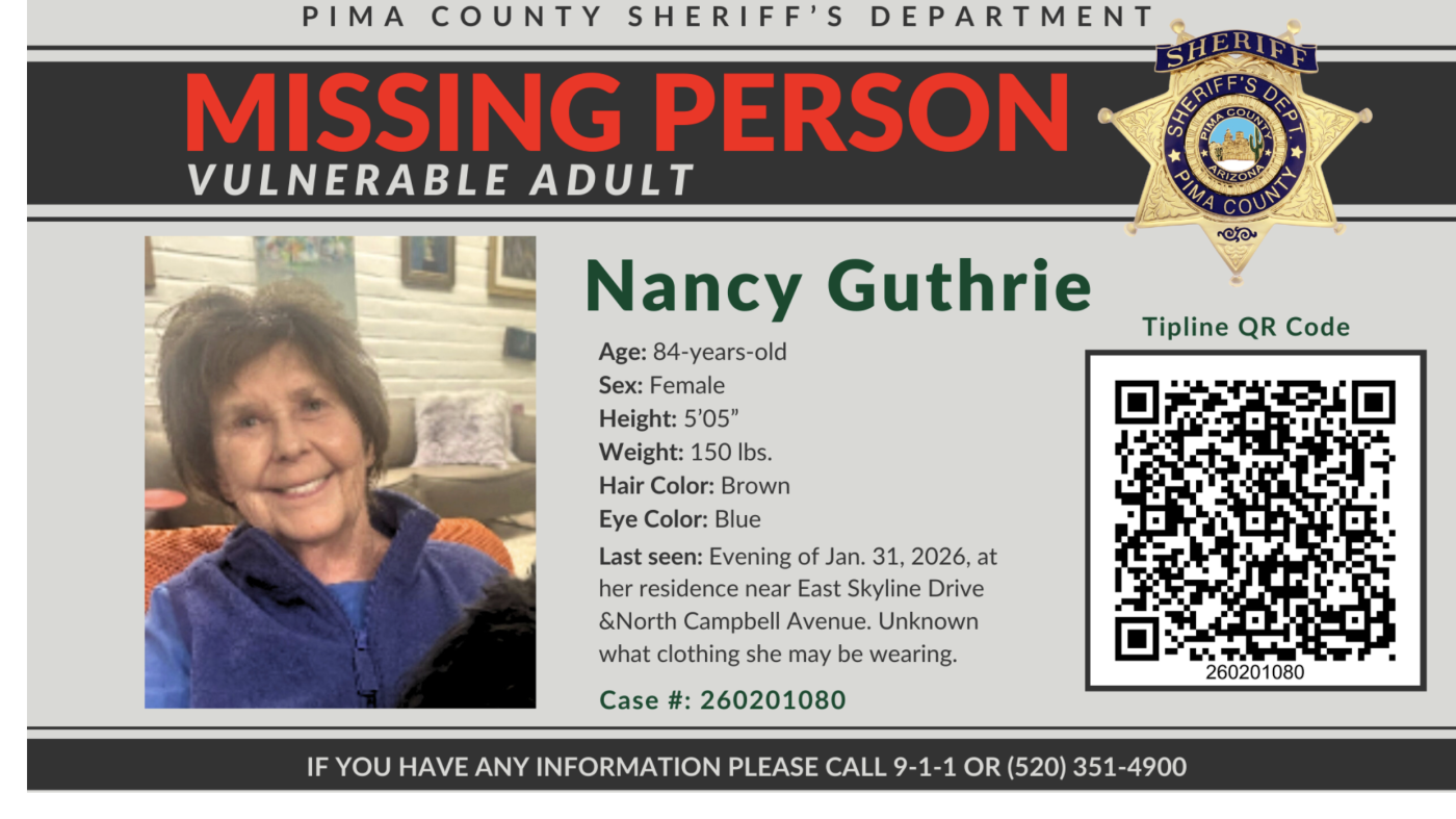 Search underway for Savannah Guthrie's mother : NPR