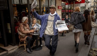 France honors last newspaper hawker in Paris with knighthood : NPR