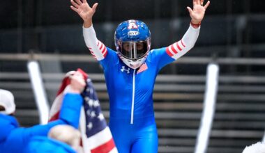 Two U.S. moms in their 40s rocketed to gold and bronze in Olympic bobsled showdown : NPR