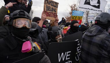 Police arrest protesters in Minneapolis on 1-month anniversary of woman's death