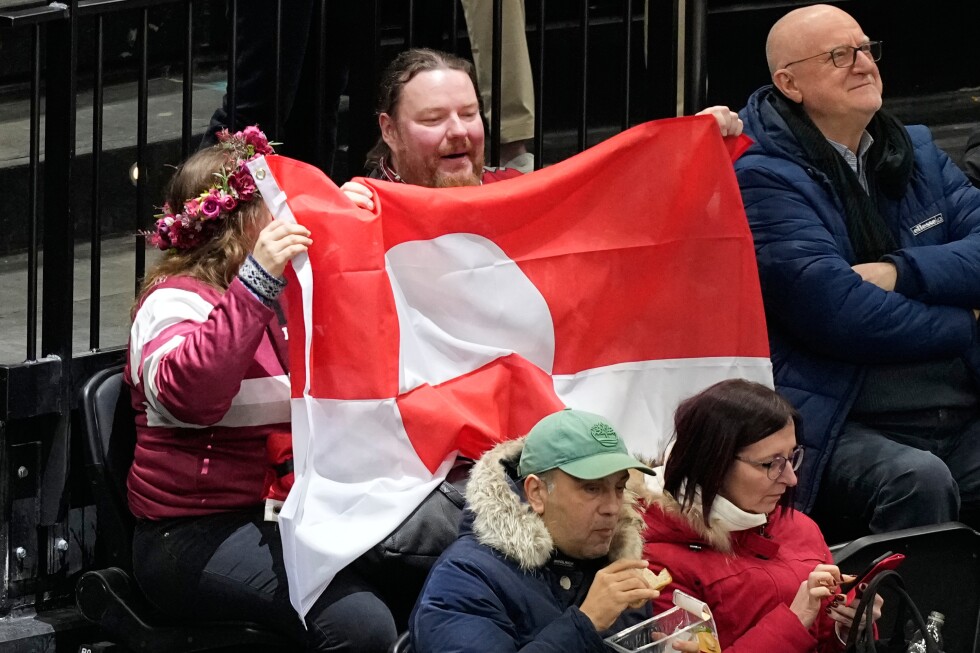 Fans who raised Greenland's flag at US Olympic hockey game say it was a pro-Europe gesture