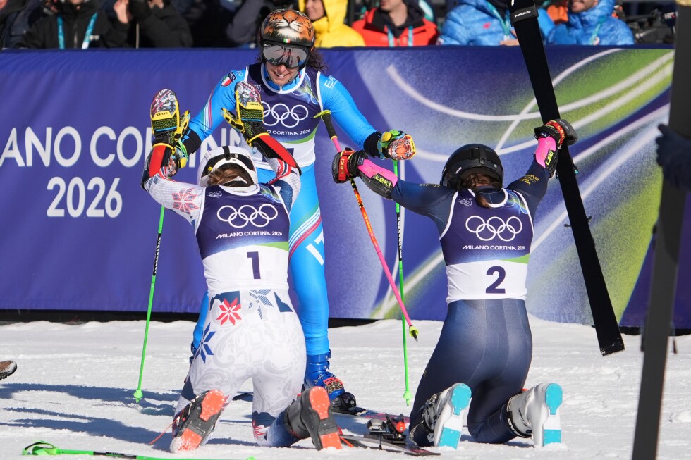 Brignone wins Olympic giant slalom for 2nd gold in 4 days, Shiffrin finishes 11th