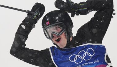 Norway's Tormod Frostad wins freeski big air gold at Winter Olympics