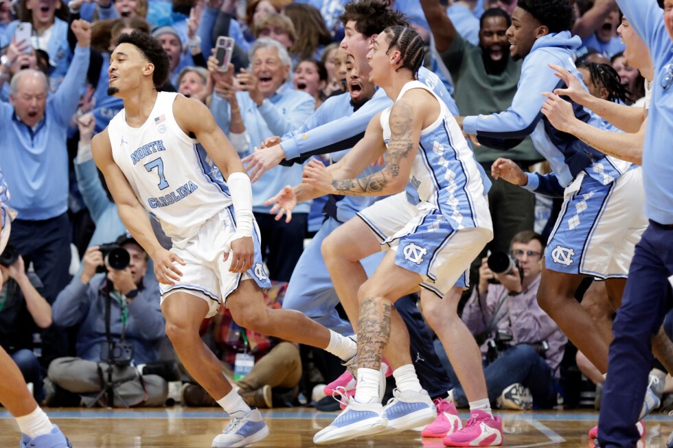 Seth Trimble hits late 3 to lift No. 14 UNC past No. 4 Duke 71-68 in stunning rivalry finish