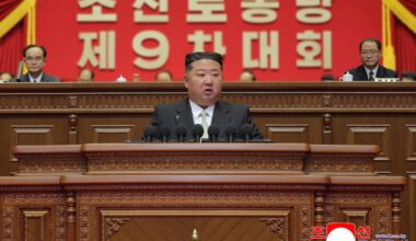 Kim lauds North Korea's economy and standing at party congress