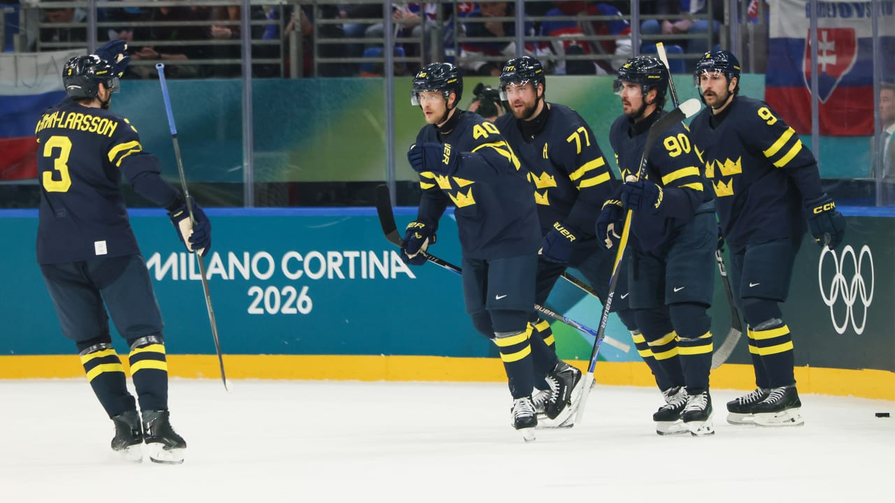 Pettersson scores twice, Team Sweden defeats Slovakia