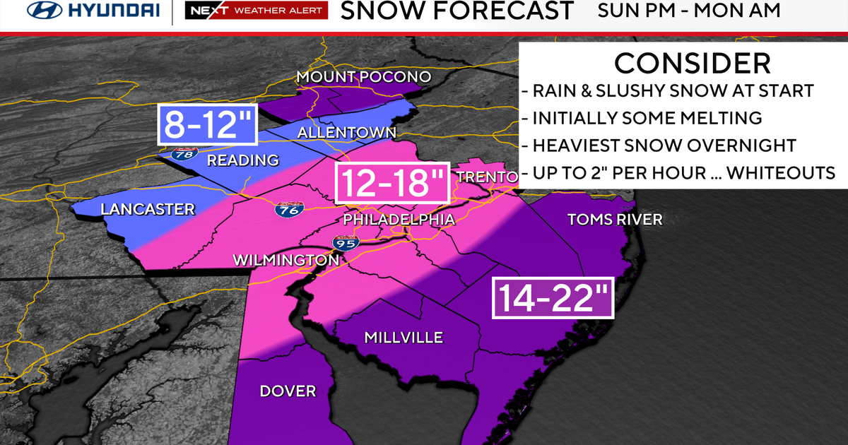 Snow totals forecast