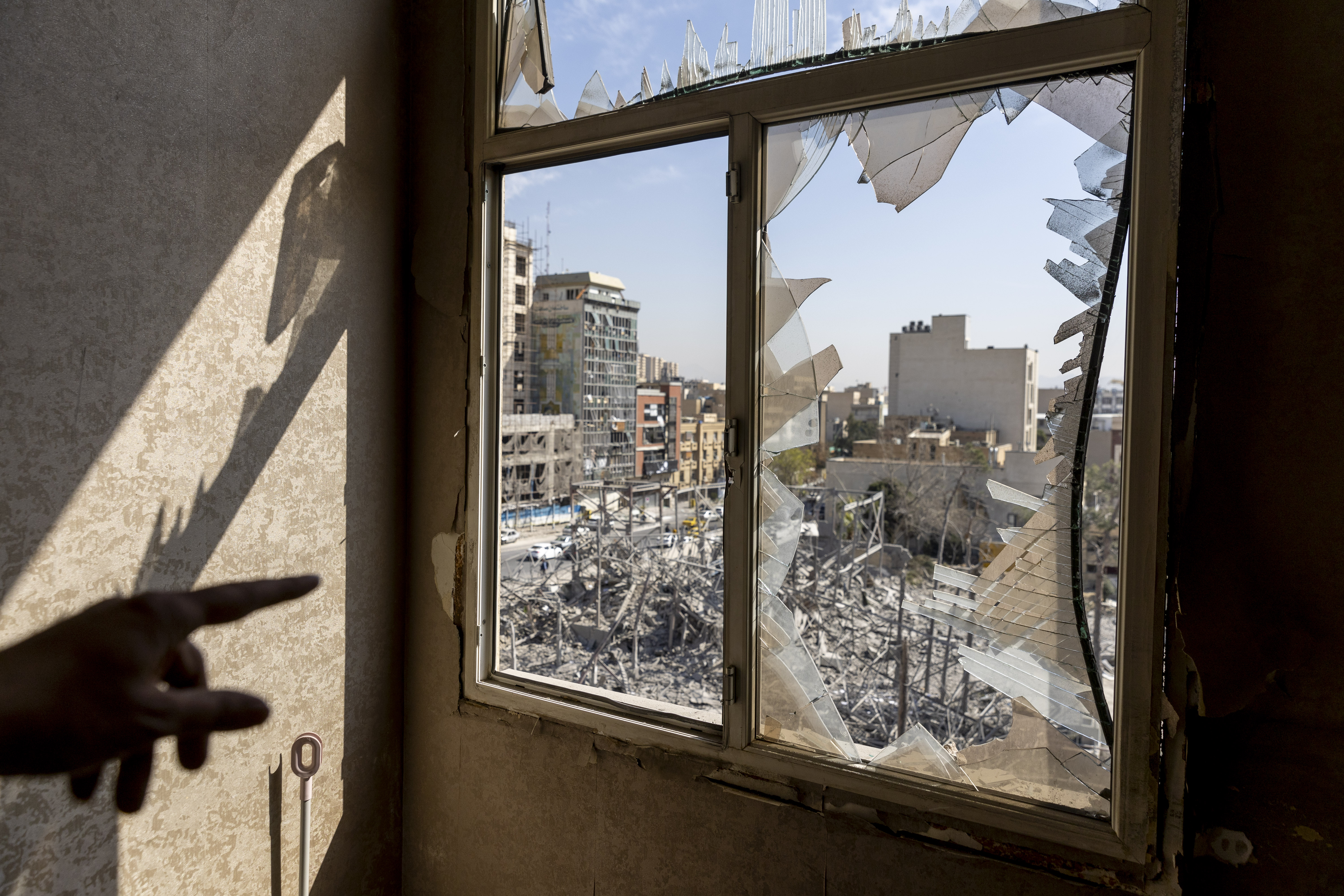 Damage in Tehran on Thursday