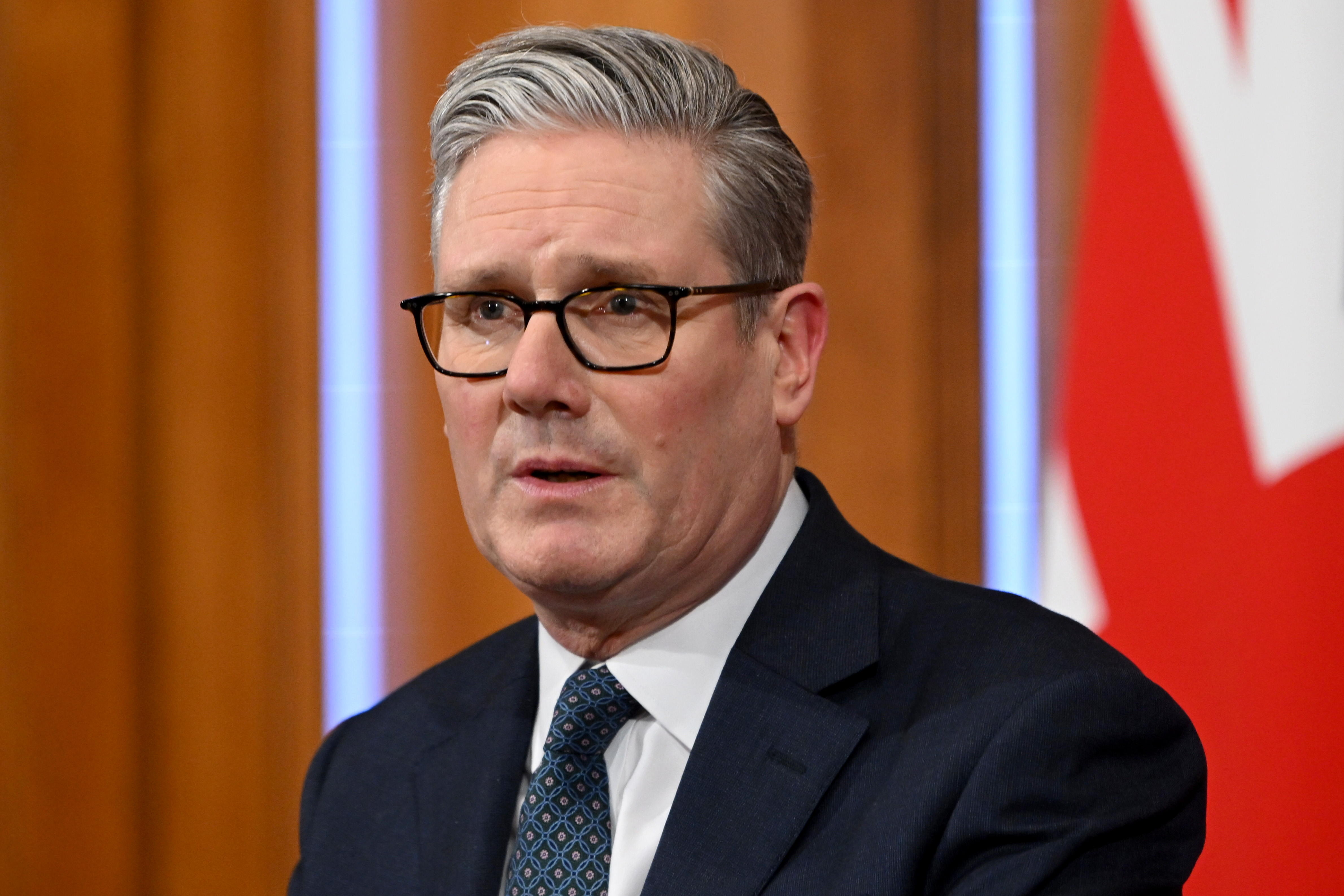 Prime Minister Keir Starmer speaking during an update on the situation in the Middle East.