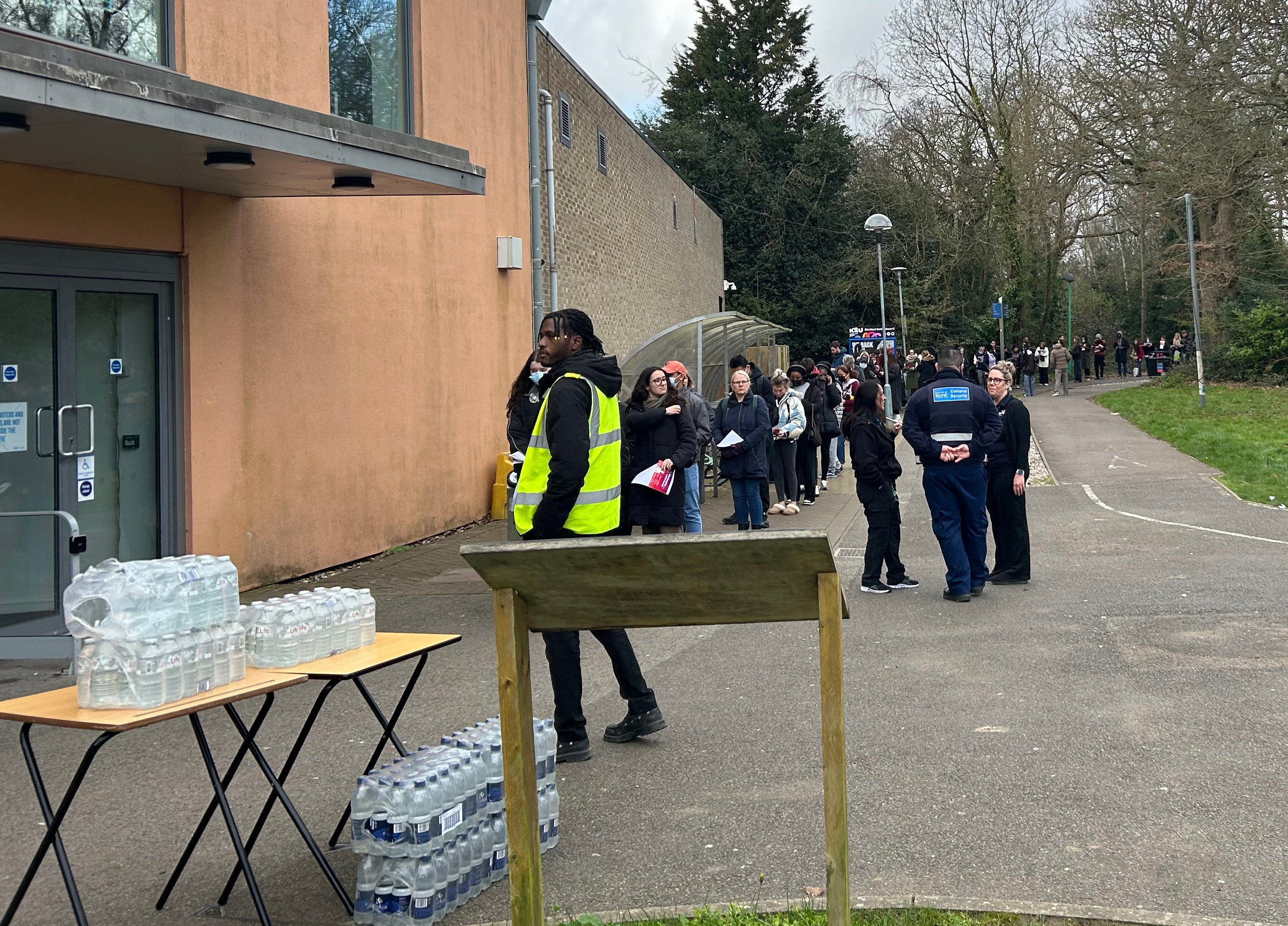 More than 400 had joined the queue by the time the clinic opened at 9am on Saturday