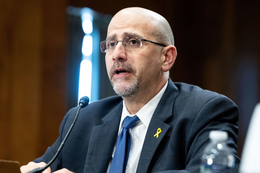Former US Ambassador to Israel Daniel Shapiro speaks at a hearing of the Senate Foreign Relations Subcommittee on Near East, South Asia, Central Asia, and Counterterrorism at the US Capitol in July 2025.