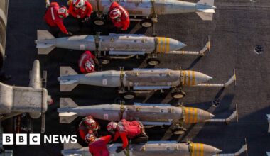 How depleted weapons stockpiles could affect the Iran conflict - BBC