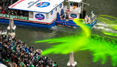 Chicago River Dyed Green To Mark St. Patrick's Day 2026