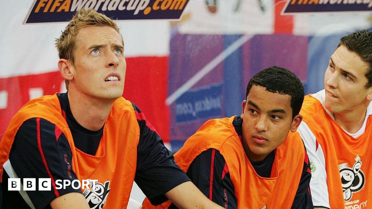 Peter Crouch, Theo Walcott and Stewart Downing at the 2006 World Cup