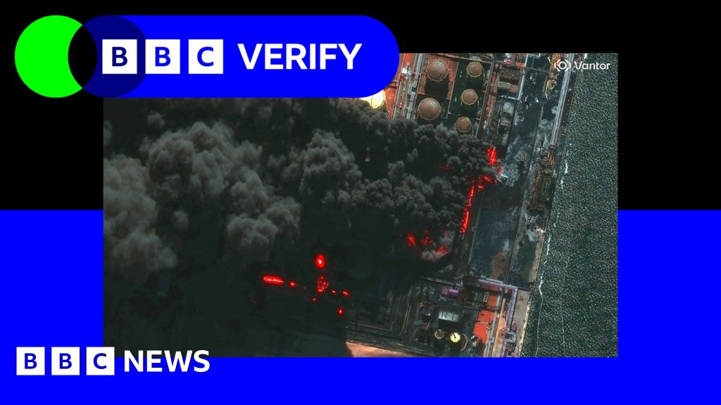 Huge fires at Russian oil facilities following Ukraine strikes, satellite images show - BBC