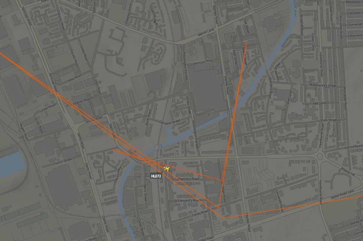 Air ambulance over Bootle, Merseyside, March 25 2026