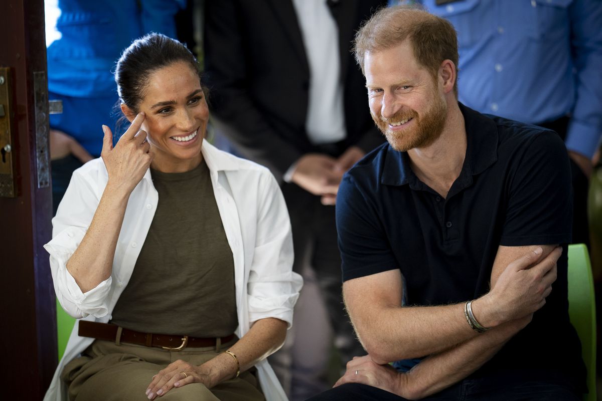 A photo of Harry and Meghan