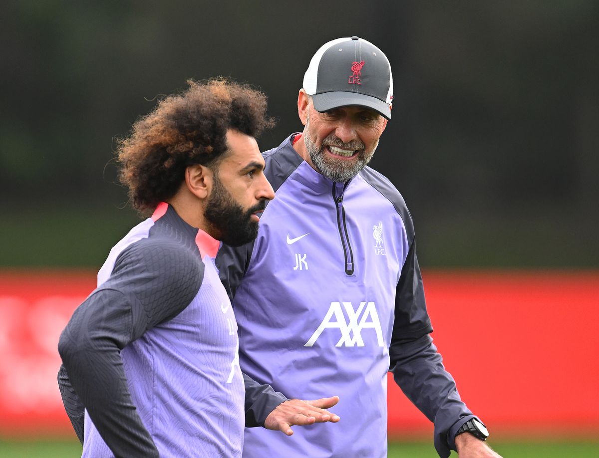 Jurgen Klopp and Mohamed Salah