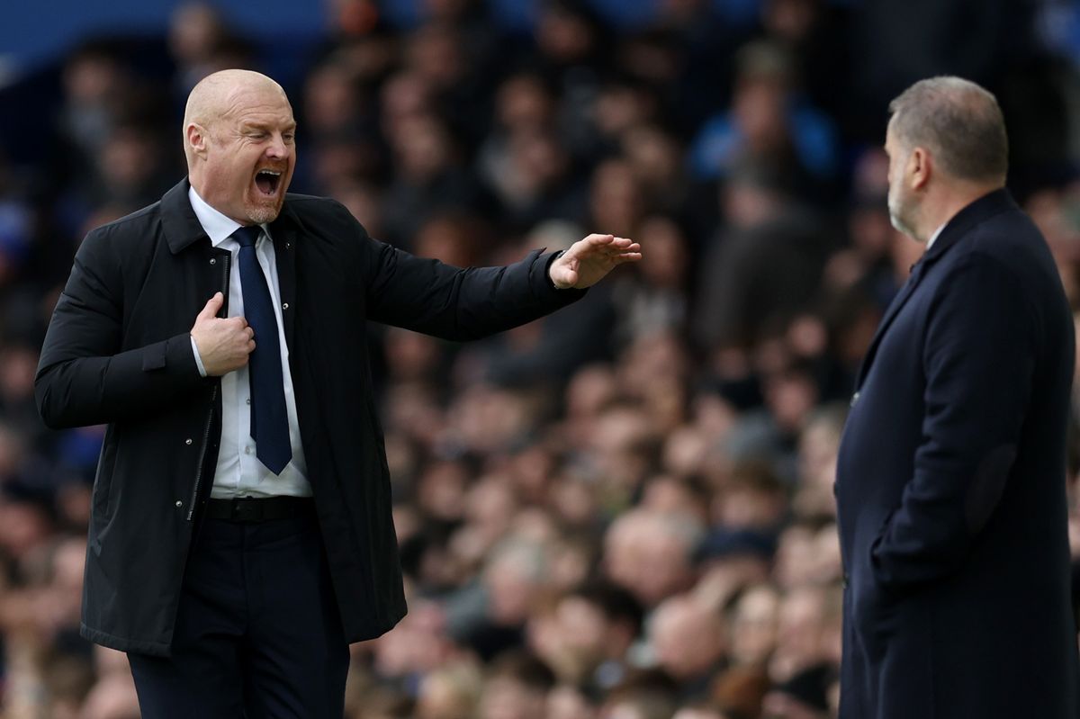 Sean Dyche and Ange Postecoglou at Everton vs Spurs in 2024