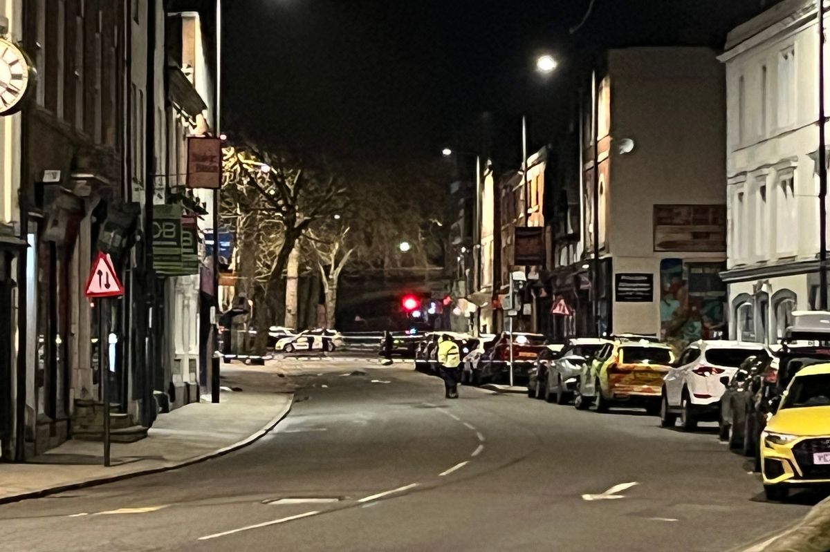 The scene in Friar Gate on Saturday (March 28)