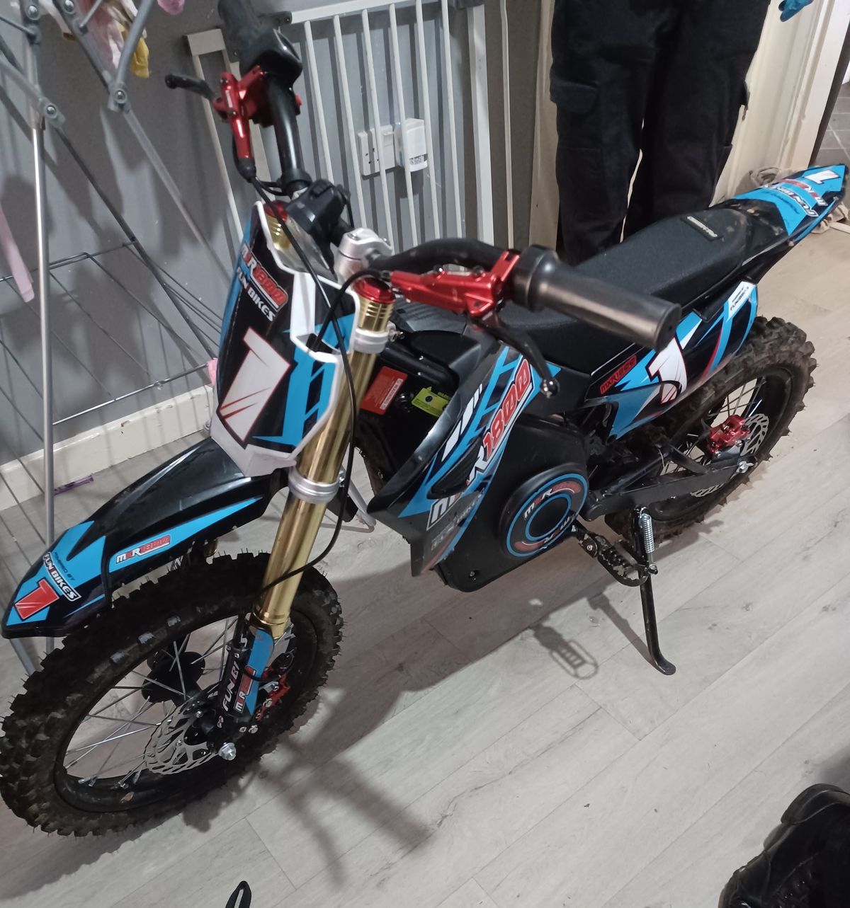An electric motorbike seized by police