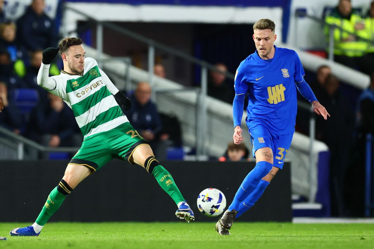 Harvey Vale of QPR and Marvin Ducksch of Birmingham City