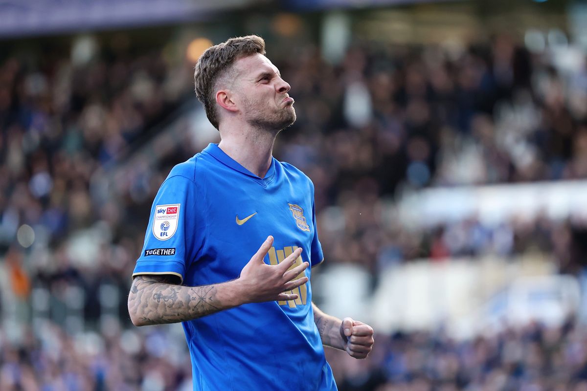 Marvin Ducksch of Birmingham City celebrates his goal against Sheffield United