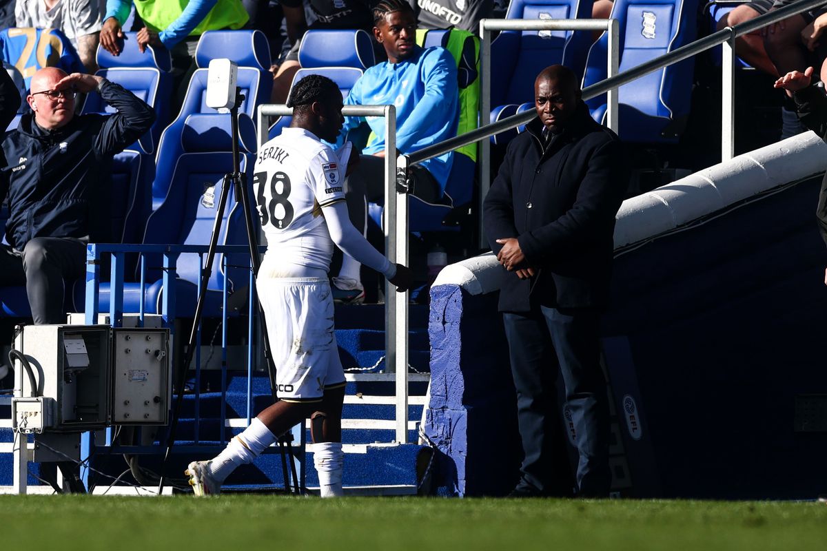 Femi Seriki is sent off for Sheffield United against Birmingham City