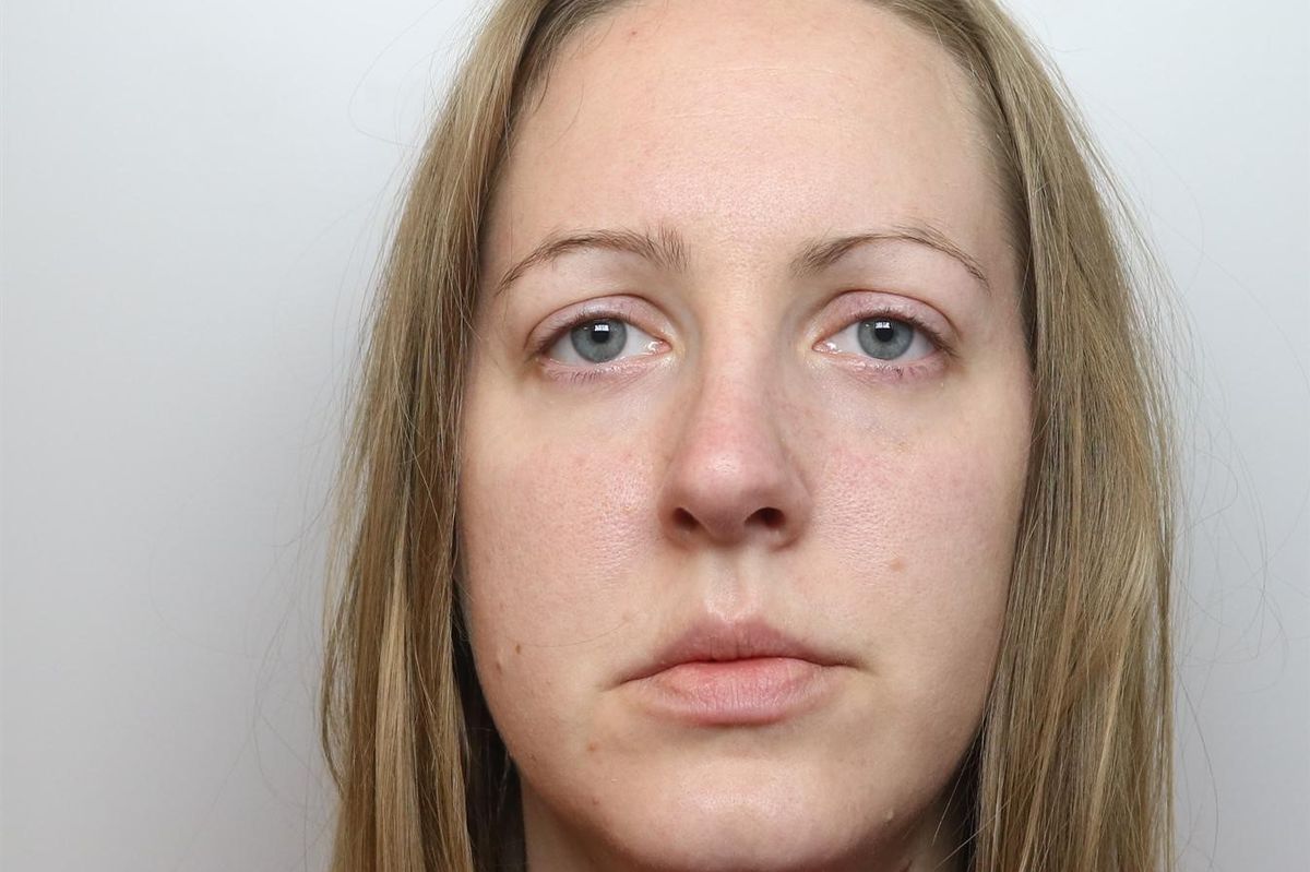 Lucy Letby has a headshot taken while in police custody in November 2020.