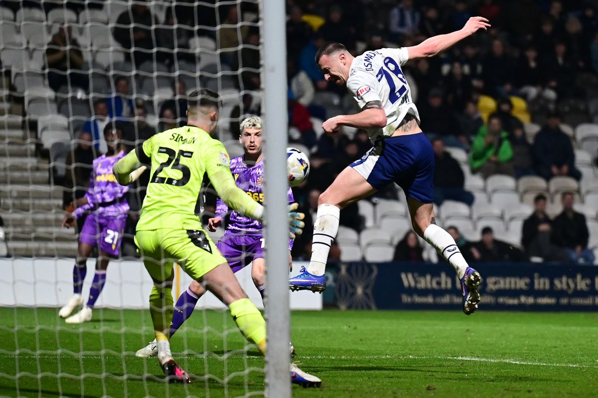 Milutin Osmajic heads in Preston's second in a 3-1 win over Stoke.