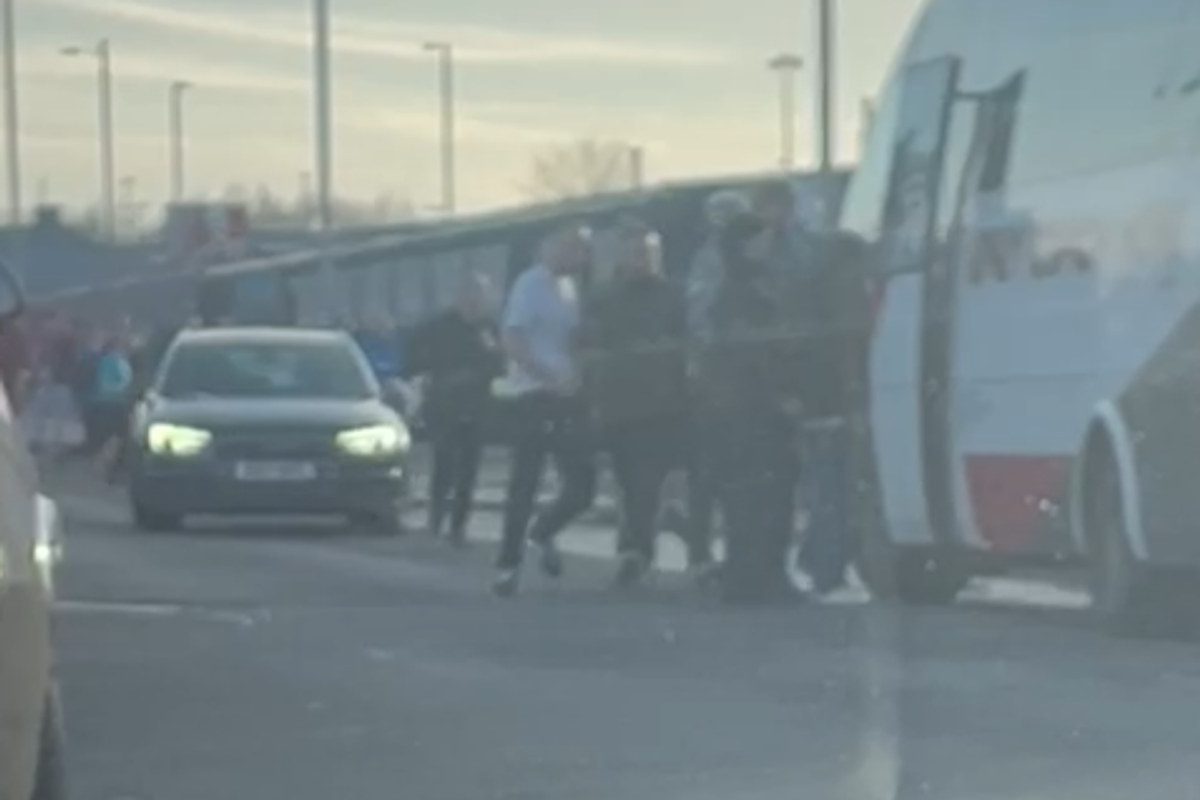 The incident took place following the match on Sunday