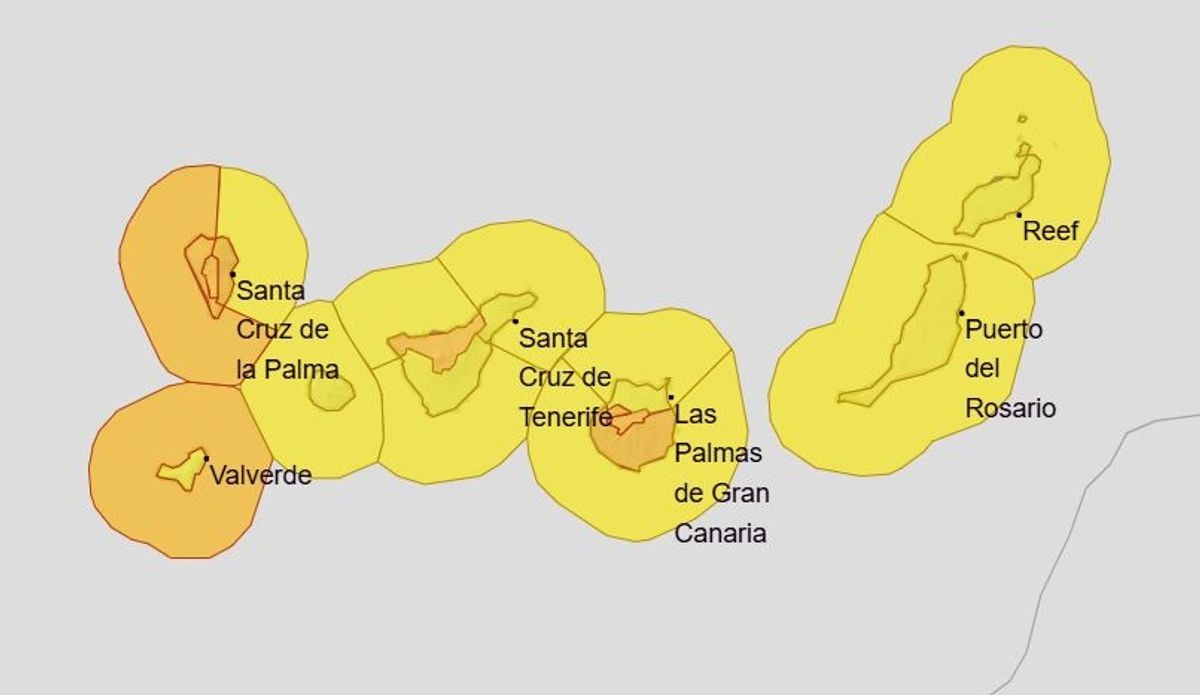 Weather warnings issued for the Canary Islands for March 19, 2026