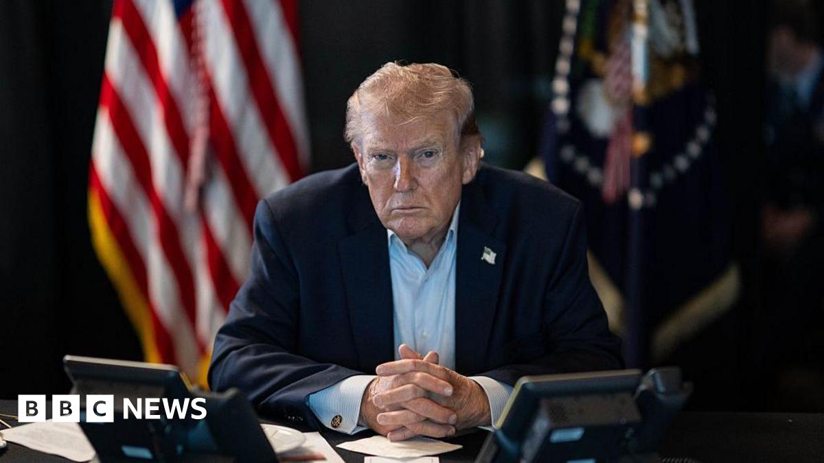 Donald Trump monitoring the strikes in Iran from Mar-a-Lago.