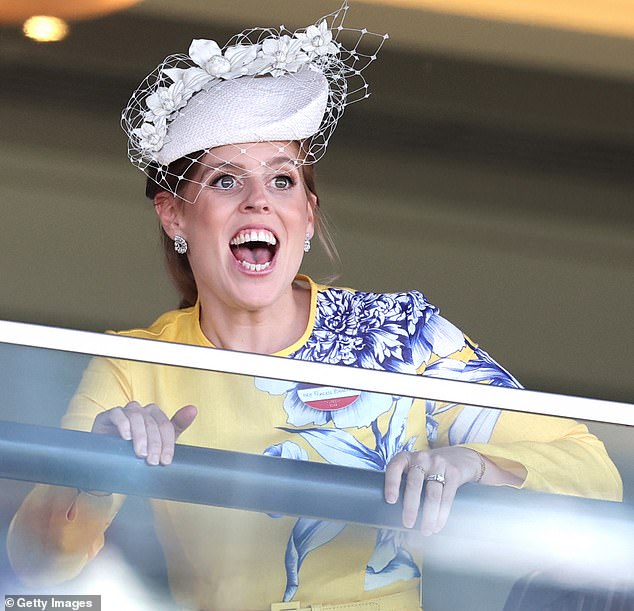 Princess Beatrice, pictured cheering at the racing while attending Royal Ascot last year, is said to have been offered Prince Harry's £11 million home as a bolthole