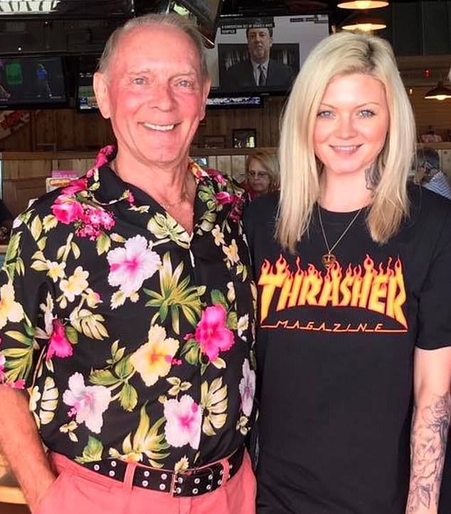 Polly and Richard's father Peter James (left) is a retired former Navy Officer who was awarded an MBE for his services