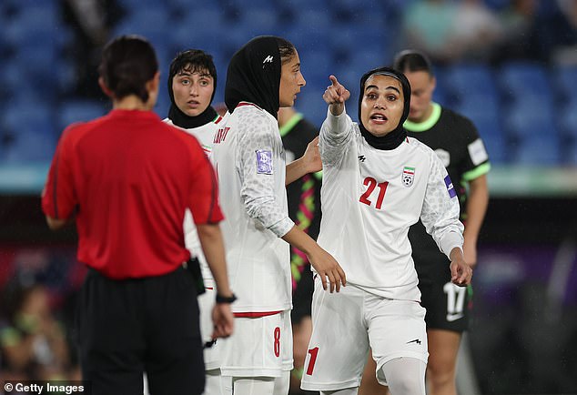 Lionesses defender Khosravi during the AFC Women's Asian Cup match between Iran and Australia at Gold Coast Stadium last week