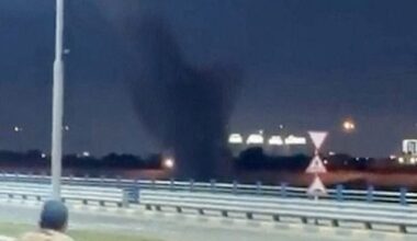 An eyewitness told Reuters the ​C-RAM air defence system shot down two of the drones