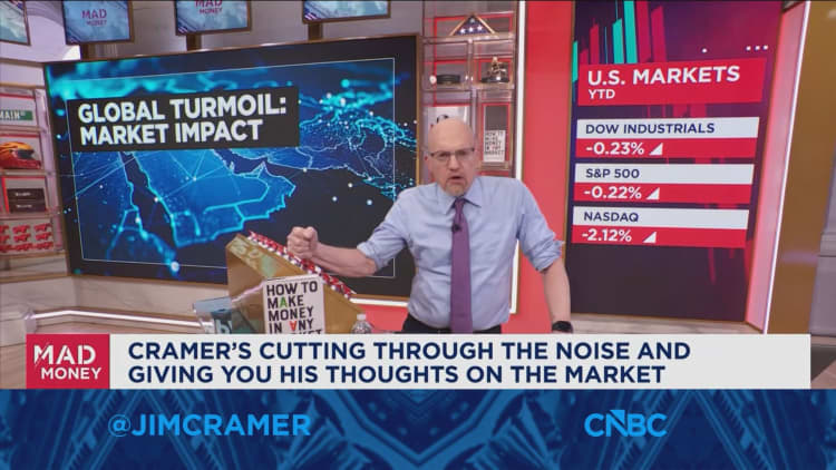 What Jim Cramer thinks of the move in enterprise software stocks
