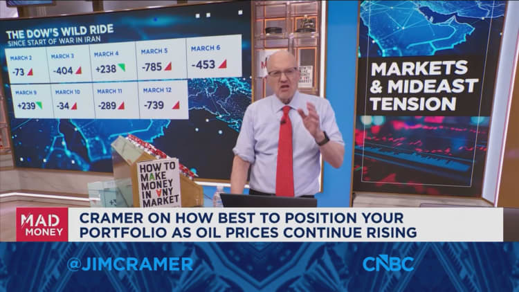 If oil goes much higher we are going to start experiencing major pain, says Jim Cramer