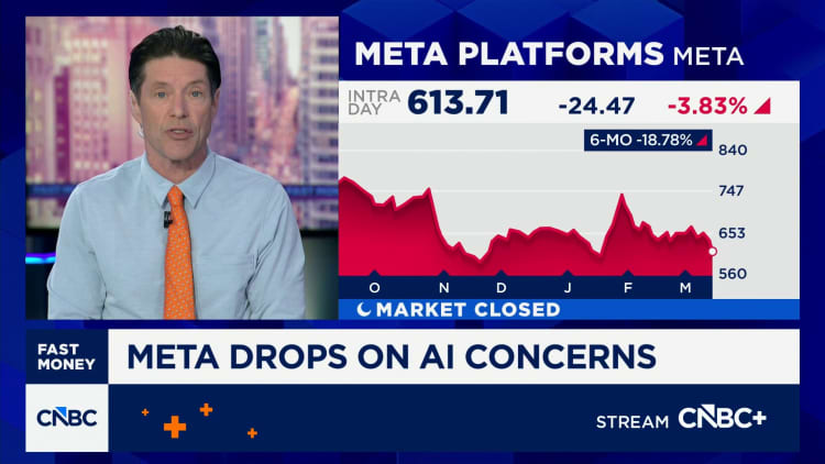 Shares of Meta drop on AI concerns