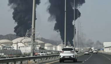 Some oil-loading operations in UAE hub suspended after fire: Reuters