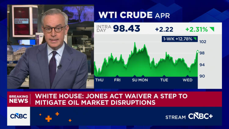 President Trump waives U.S. shipping law for 60 days to steady oil market