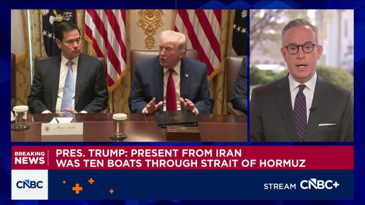 President Trump says Iran let 10 oil ships through the Strait of Hormuz as a ‘present’ to the U.S.